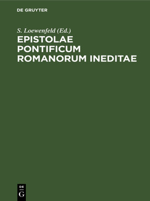 cover image of Epistolae Pontificum Romanorum Ineditae